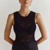 DISSH OPHELIA BLACK CROCHET TANK