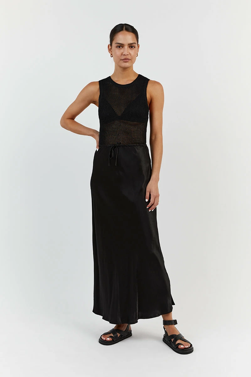 DISSH OPHELIA BLACK CROCHET TANK 2 DISSH OPHELIA BLACK CROCHET TANK - Image 2