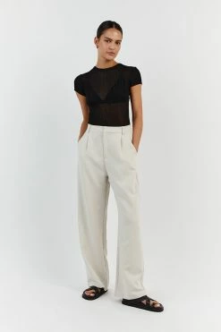 DISSH HARPER BLACK CAP SLEEVE TOP