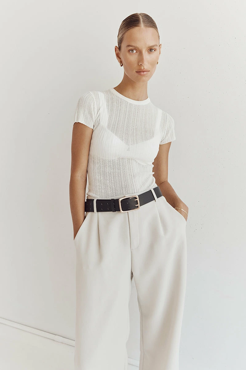 DISSH HARPER IVORY CAP SLEEVE TOP 1 DISSH HARPER IVORY CAP SLEEVE TOP