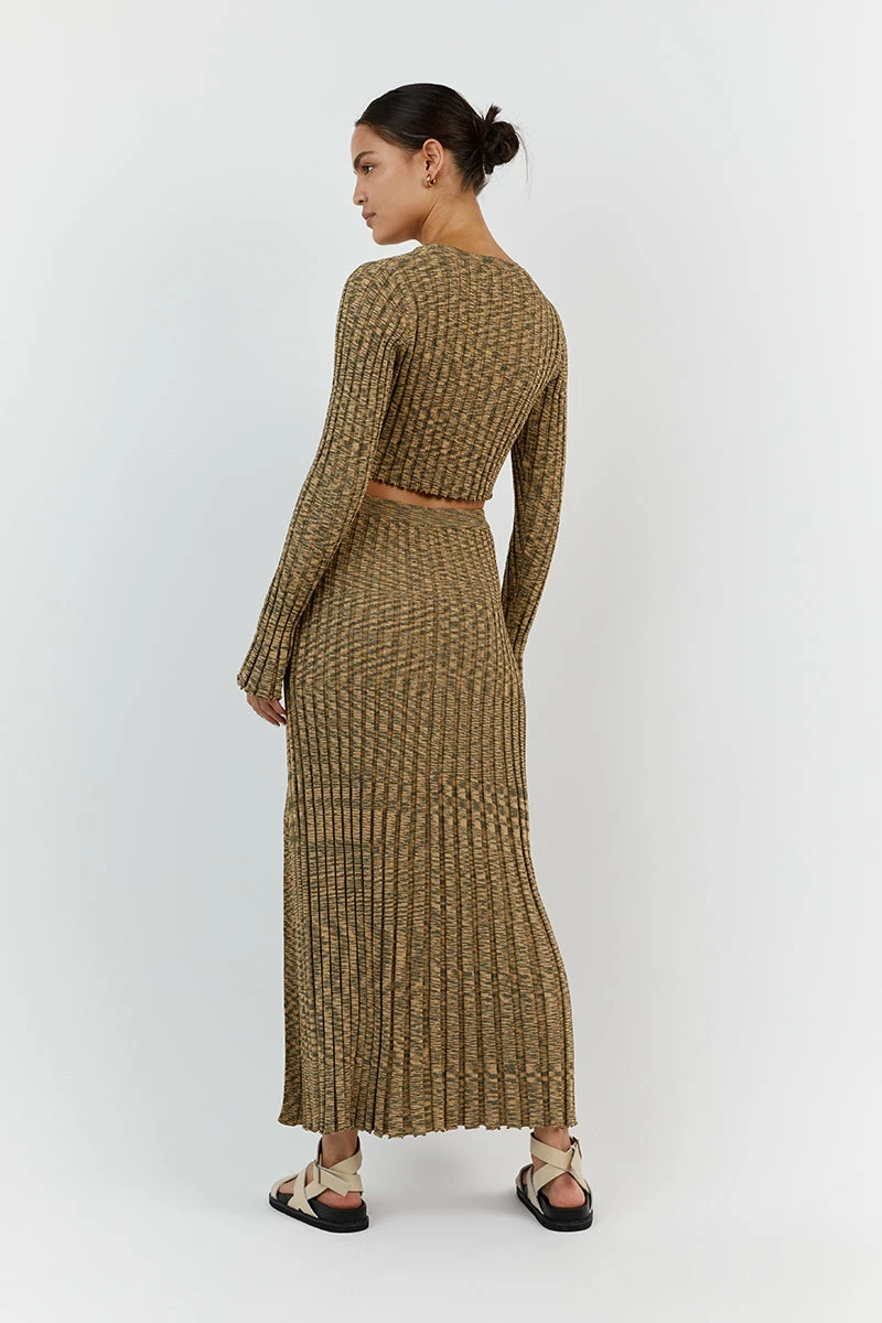 DISSH SADIE OLIVE MARLE LONG SLEEVE KNIT TOP 5 DISSH SADIE OLIVE MARLE LONG SLEEVE KNIT TOP - Image 5