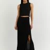 DISSH ADA BLACK KNIT MIDI SKIRT