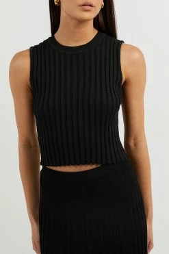 DISSH ADA BLACK KNIT MIDI SKIRT -DISSH all-clothing Shop WES05023BK.600 4