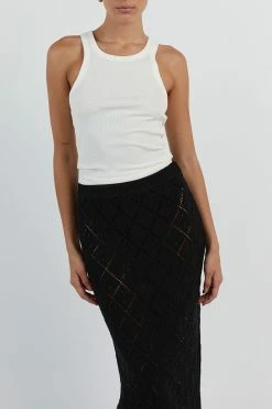 DISSH SORRENTO BLACK CROCHET MIDI SKIRT -DISSH all-clothing Shop WES05028BK.600 14