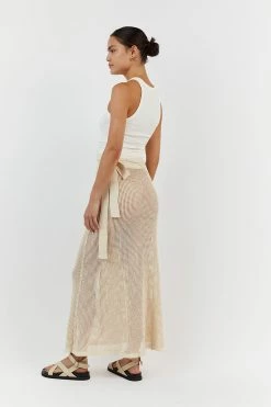 DISSH OPHELIA NATURAL CROCHET WRAP SKIRT -DISSH all-clothing Shop WES05033NAT.150 13 1395ee93 9853 49fe 99f2 ea496a503c61
