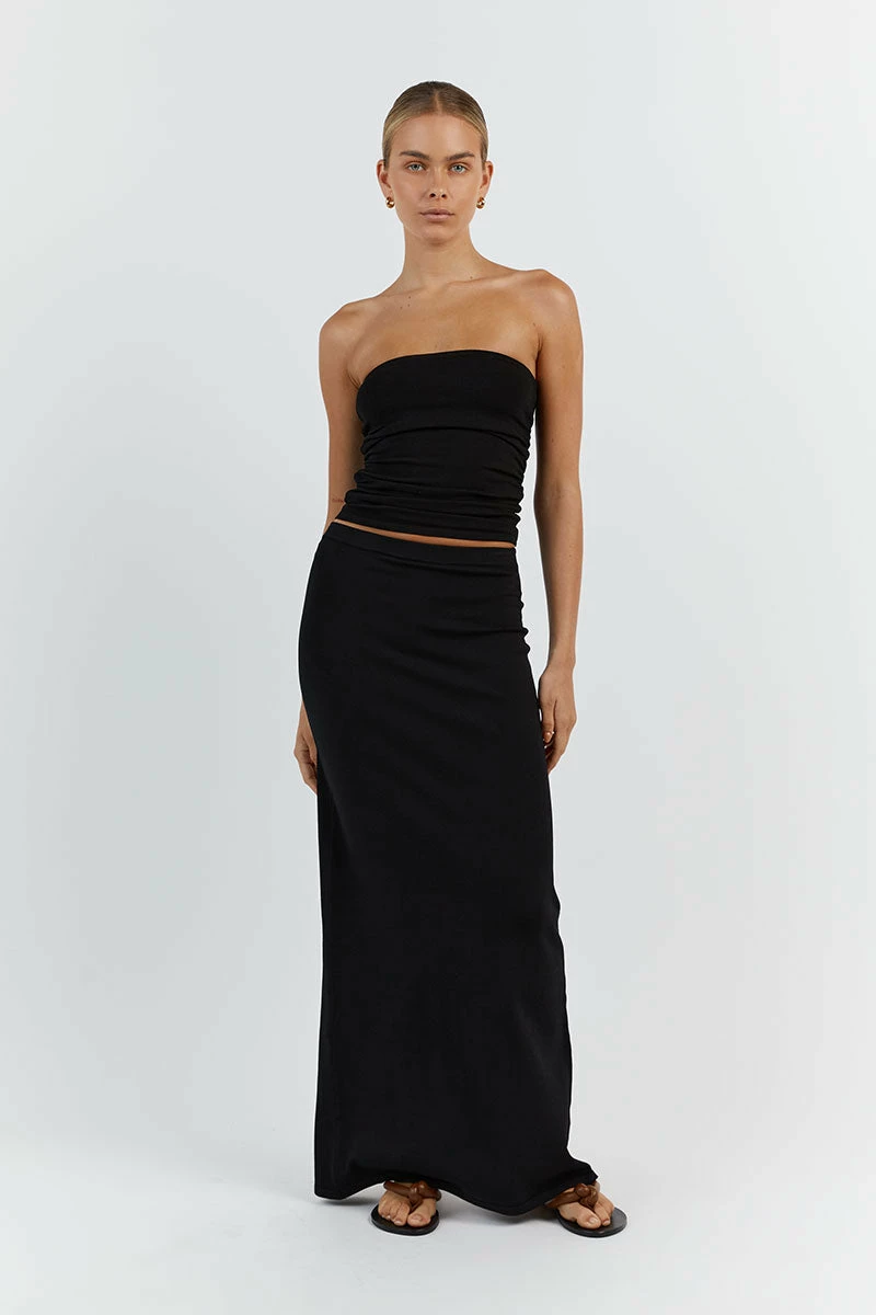 DISSH CARRIE BLACK MIDI SKIRT 1 DISSH CARRIE BLACK MIDI SKIRT