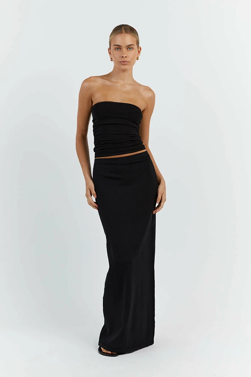 DISSH CARRIE BLACK MIDI SKIRT 2 DISSH CARRIE BLACK MIDI SKIRT - Image 2