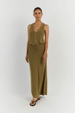 DISSH ASHER PISTACHIO KNIT MIDI SKIRT 8 DISSH ASHER PISTACHIO KNIT MIDI SKIRT -DISSH all-clothing Shop WES05035PIO.549 11