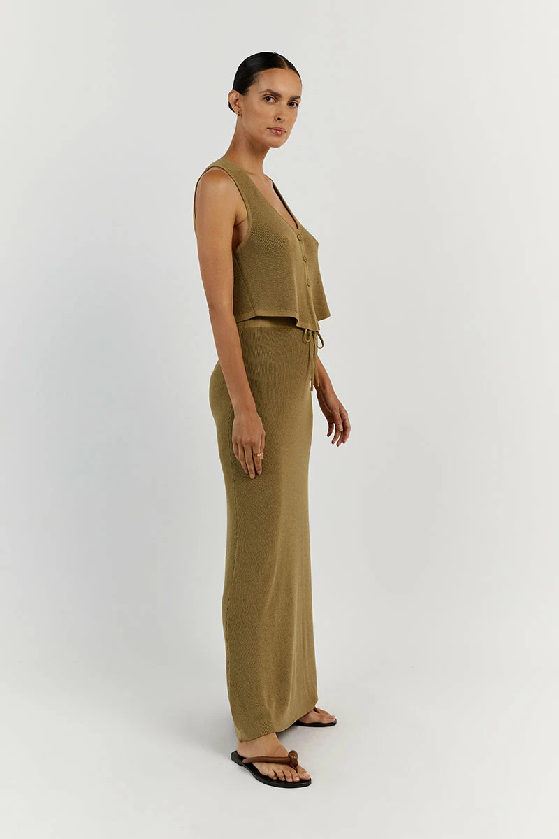 DISSH ASHER PISTACHIO KNIT MIDI SKIRT 4 DISSH ASHER PISTACHIO KNIT MIDI SKIRT - Image 4