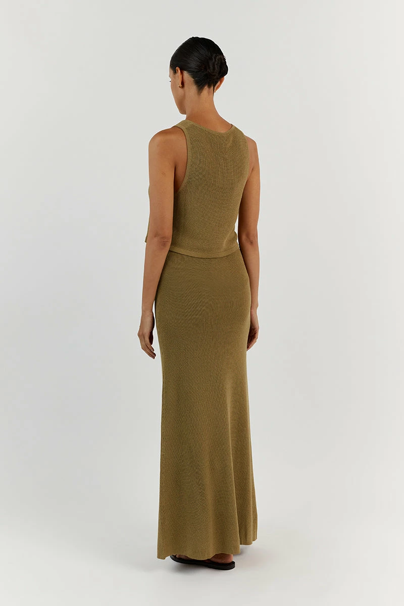 DISSH ASHER PISTACHIO KNIT MIDI SKIRT 5 DISSH ASHER PISTACHIO KNIT MIDI SKIRT - Image 5