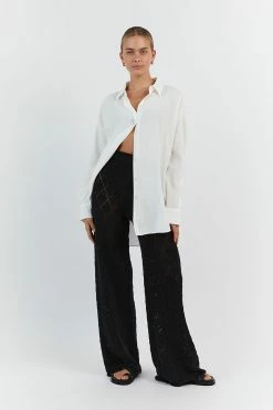 DISSH SORRENTO BLACK CROCHET KNIT PANT -DISSH all-clothing Shop WES10096BK.600 11