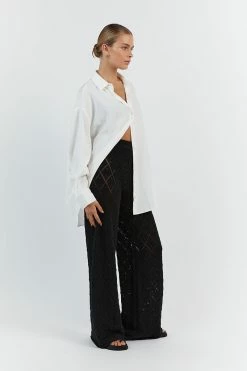 DISSH SORRENTO BLACK CROCHET KNIT PANT -DISSH all-clothing Shop WES10096BK.600 12