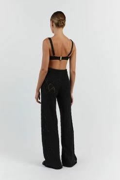 DISSH SORRENTO BLACK CROCHET KNIT PANT -DISSH all-clothing Shop WES10096BK.600 13