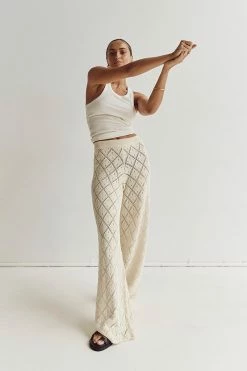 DISSH SORRENTO BUTTER CROCHET KNIT PANT