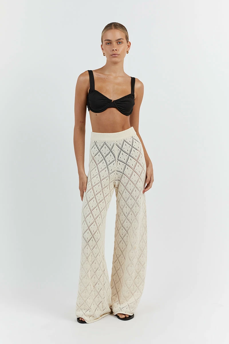 DISSH SORRENTO BUTTER CROCHET KNIT PANT 3 DISSH SORRENTO BUTTER CROCHET KNIT PANT - Image 3