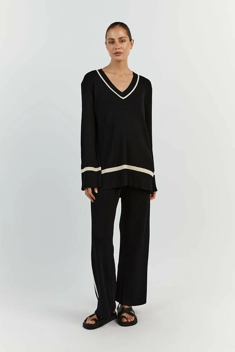 DISSH ELSIE BLACK KNIT PANT 2 DISSH ELSIE BLACK KNIT PANT - Image 2