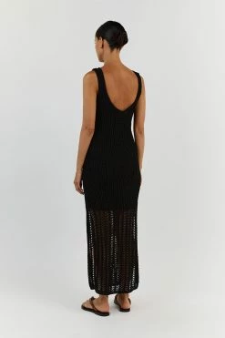 DISSH CALISTA BLACK CROCHET MIDI DRESS 11 DISSH CALISTA BLACK CROCHET MIDI DRESS -DISSH all-clothing Shop WES11126BK.600 13