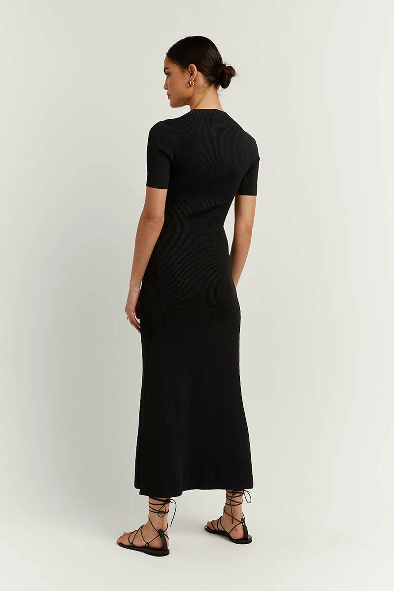 DISSH DONNA BLACK SLEEVED MIDI DRESS 4 DISSH DONNA BLACK SLEEVED MIDI DRESS - Image 4