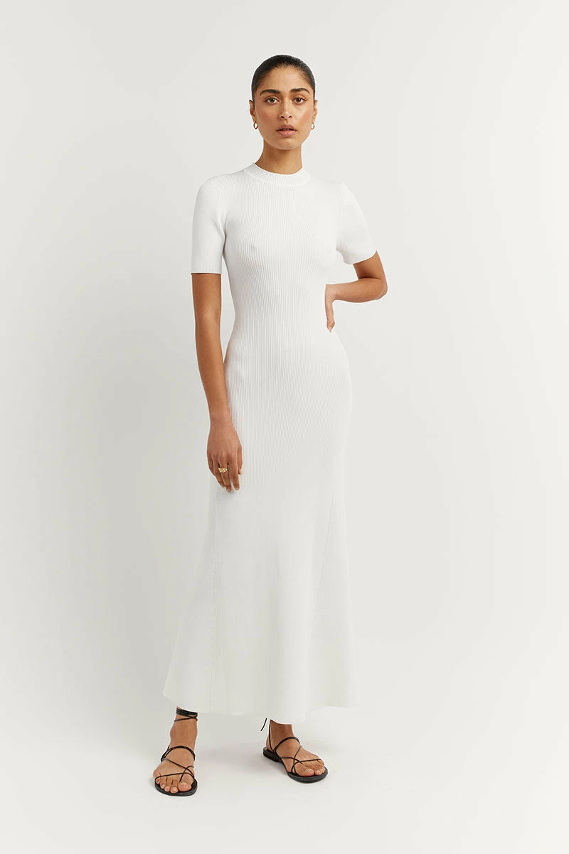 DISSH DONNA OFF WHITE SLEEVED MIDI DRESS 2 DISSH DONNA OFF WHITE SLEEVED MIDI DRESS - Image 2