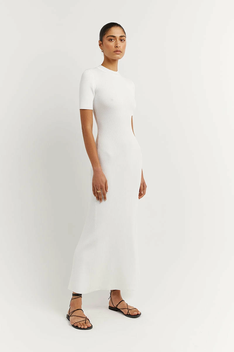 DISSH DONNA OFF WHITE SLEEVED MIDI DRESS 3 DISSH DONNA OFF WHITE SLEEVED MIDI DRESS - Image 3