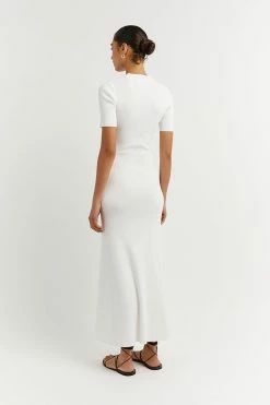 DISSH DONNA OFF WHITE SLEEVED MIDI DRESS 7 DISSH DONNA OFF WHITE SLEEVED MIDI DRESS -DISSH all-clothing Shop WES11127OW.105 3 e44fee71 f34c 4e5b 9bba 0f281b45d736