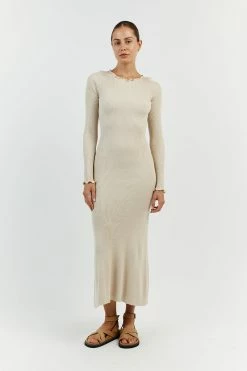 DISSH SOPHIA STONE SLEEVED MIDI DRESS