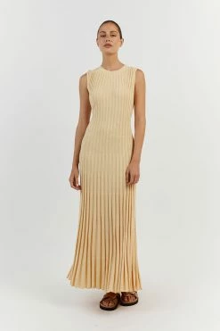DISSH ADA LEMON SLEEVELESS MIDI DRESS