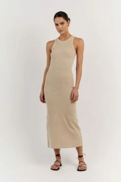DISSH JENNA OAT MARLE KNIT DRESS