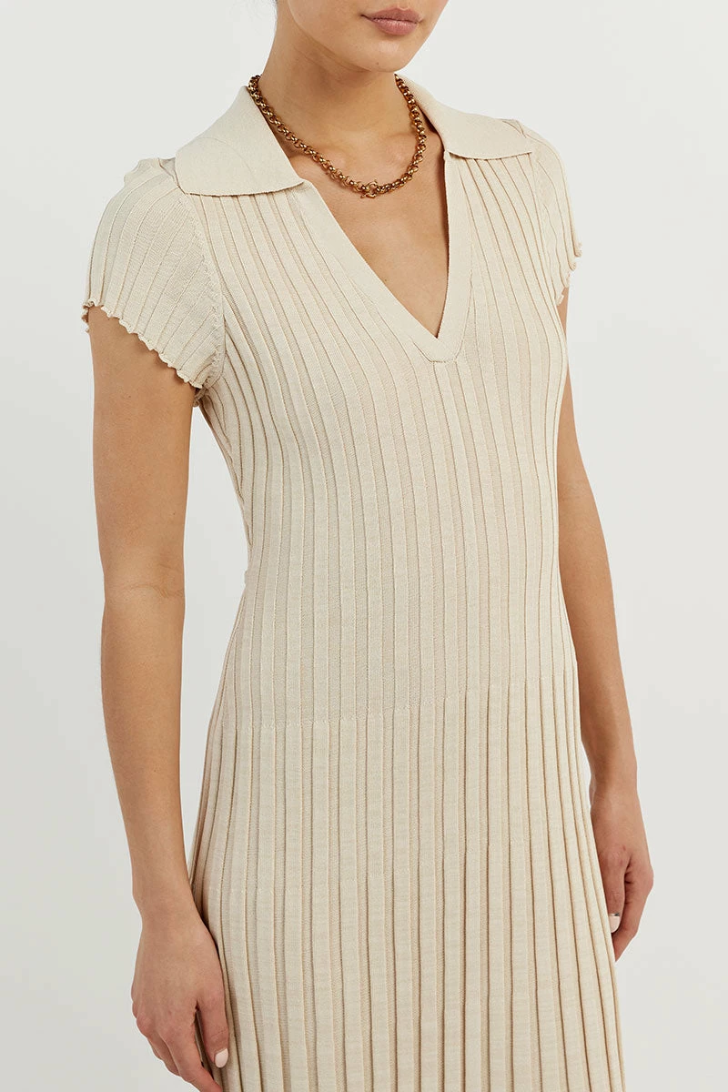 DISSH ADA OAT MARLE COLLARED MIDI DRESS 5 DISSH ADA OAT MARLE COLLARED MIDI DRESS - Image 5