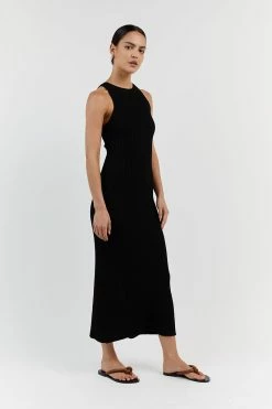 DISSH VALERIE BLACK KNIT RACER MIDI DRESS -DISSH all-clothing Shop WES11181BK.600 12