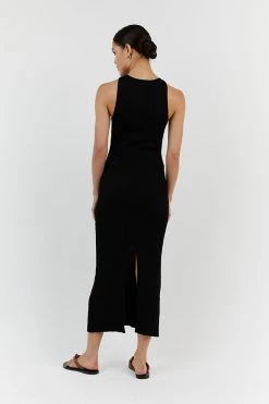 DISSH VALERIE BLACK KNIT RACER MIDI DRESS -DISSH all-clothing Shop WES11181BK.600 13