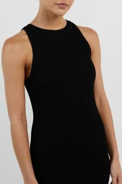 DISSH VALERIE BLACK KNIT RACER MIDI DRESS -DISSH all-clothing Shop WES11181BK.600 14