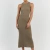 DISSH VALERIE MOSS KNIT RACER MIDI DRESS