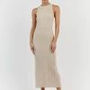 DISSH VALERIE STONE KNIT RACER MIDI DRESS