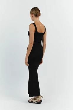 DISSH EVA BLACK SWEETHEART MIDI DRESS 8 DISSH EVA BLACK SWEETHEART MIDI DRESS -DISSH all-clothing Shop WES11184BK.600 13