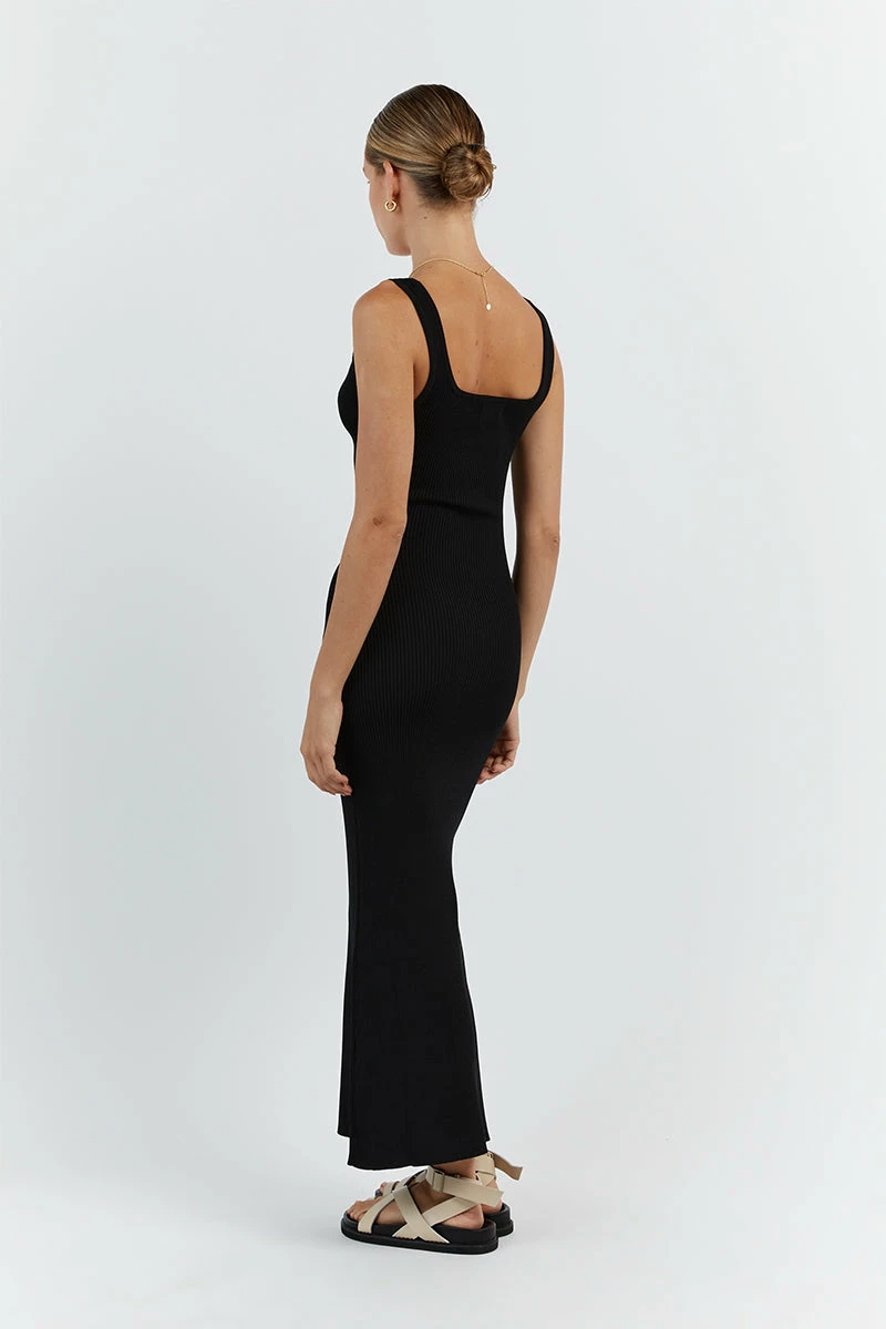 DISSH EVA BLACK SWEETHEART MIDI DRESS 4 DISSH EVA BLACK SWEETHEART MIDI DRESS - Image 4
