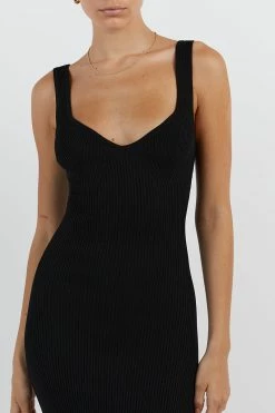 DISSH EVA BLACK SWEETHEART MIDI DRESS 9 DISSH EVA BLACK SWEETHEART MIDI DRESS -DISSH all-clothing Shop WES11184BK.600 14