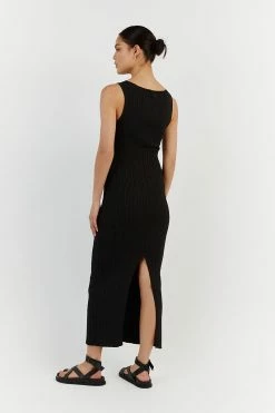 DISSH SIENNA BLACK KNIT MIDI DRESS -DISSH all-clothing Shop WES11194BK.600 3