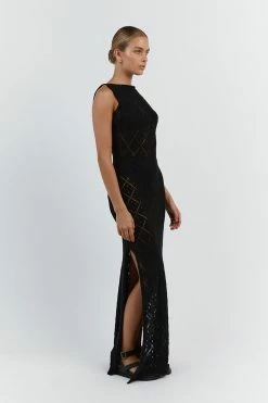 DISSH SORRENTO BLACK CROCHET DRESS -DISSH all-clothing Shop WES11196BK.600 12