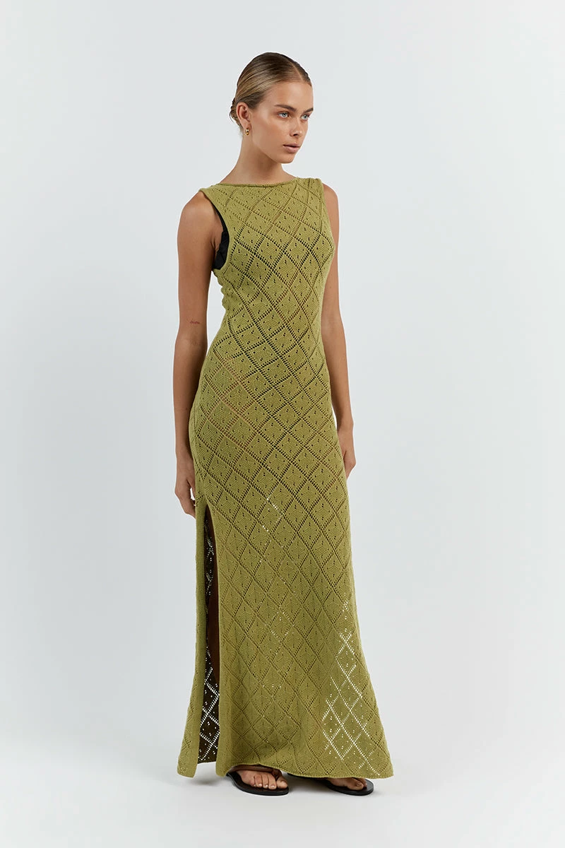 DISSH SORRENTO LIME CROCHET DRESS 4 DISSH SORRENTO LIME CROCHET DRESS - Image 4