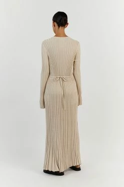 DISSH ADA STONE LONG SLEEVE MIDI DRESS -DISSH all-clothing Shop WES11207STO.175 13 9f8624a1 d3dd 46cf 8a42 7d81aabbf2ba