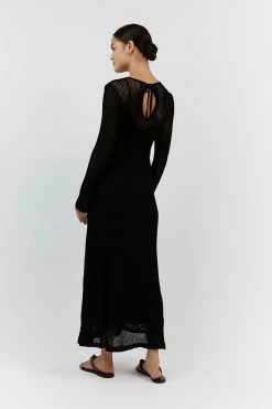 DISSH OPHELIA BLACK CROCHET MAXI DRESS -DISSH all-clothing Shop WES11210BK.600 13