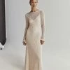 DISSH OPHELIA NATURAL CROCHET MAXI DRESS