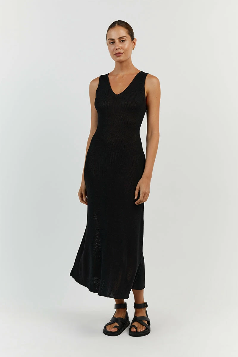 DISSH ASHER BLACK KNIT DRESS 1 DISSH ASHER BLACK KNIT DRESS