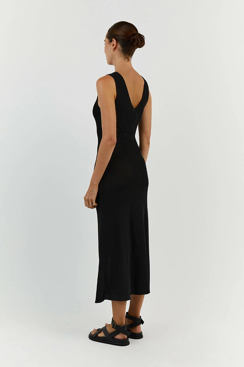DISSH ASHER BLACK KNIT DRESS 4 DISSH ASHER BLACK KNIT DRESS - Image 4