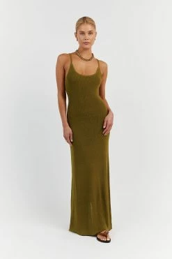 DISSH ASHER OLIVE KNIT DRESS