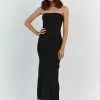 DISSH SIENNA BLACK BANDEAU MIDI DRESS
