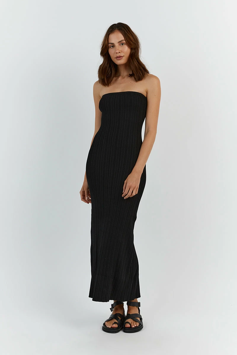 DISSH SIENNA BLACK BANDEAU MIDI DRESS 2 DISSH SIENNA BLACK BANDEAU MIDI DRESS - Image 2