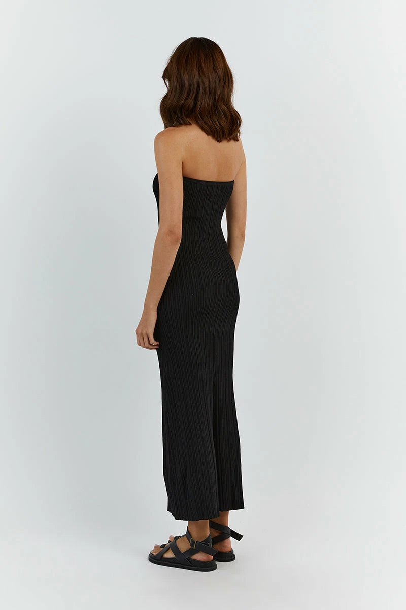 DISSH SIENNA BLACK BANDEAU MIDI DRESS 4 DISSH SIENNA BLACK BANDEAU MIDI DRESS - Image 4
