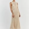 DISSH OPHELIA NATURAL CROCHET MIDI DRESS